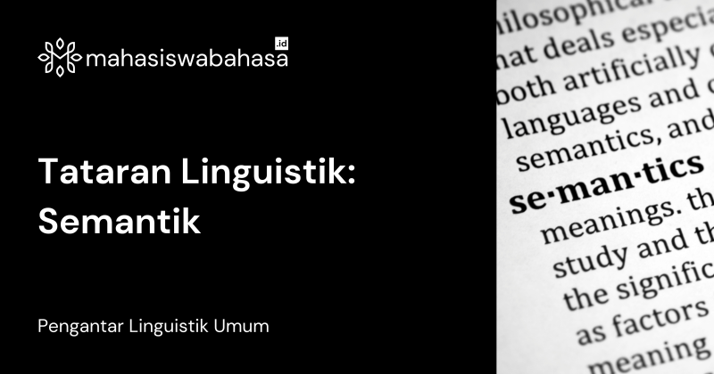 Tataran Linguistik: Semantik